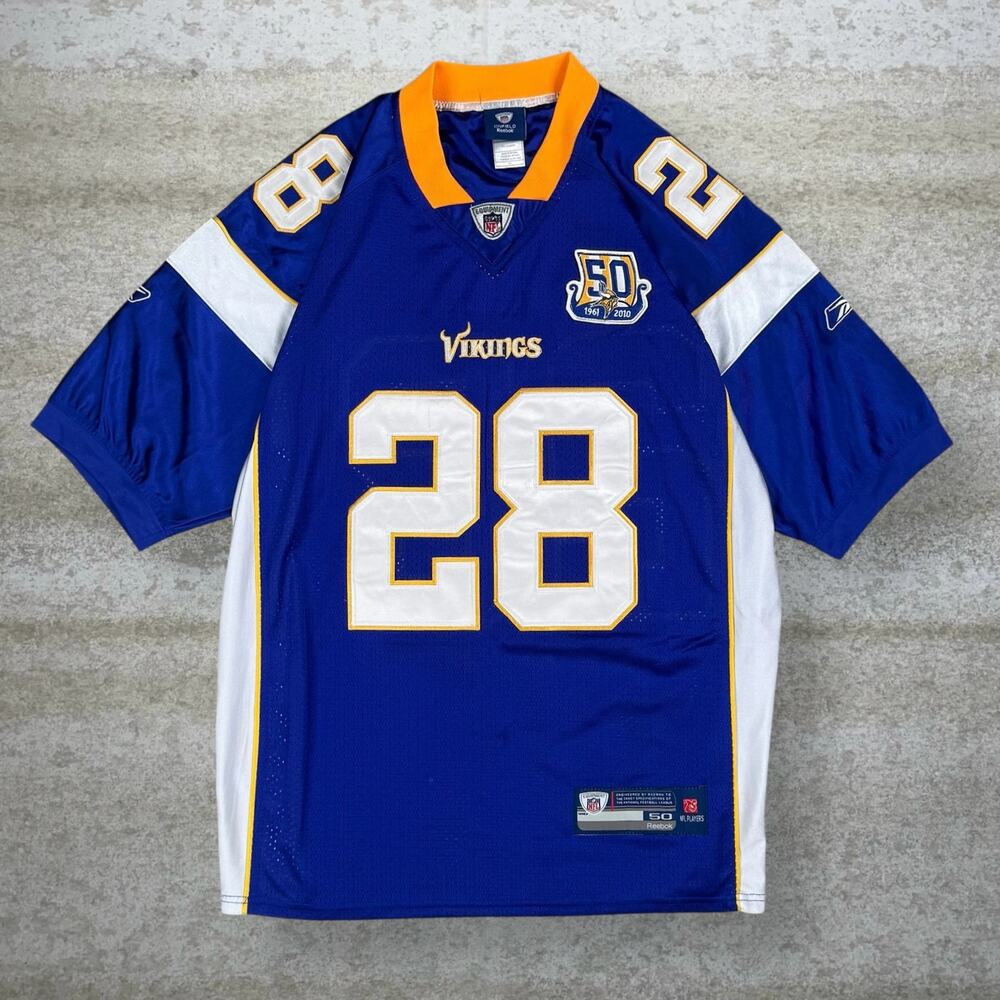 Vintage Y2K Reebok Minnesota Vikings Jersey Mens XL Purple Adrian Peterson
